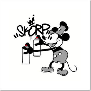 STEAMBOAT WILLIE - Skorp tag Posters and Art